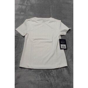 BYLT Premium Basics Women's Size Small White Contour Short Sleeve Top NWT